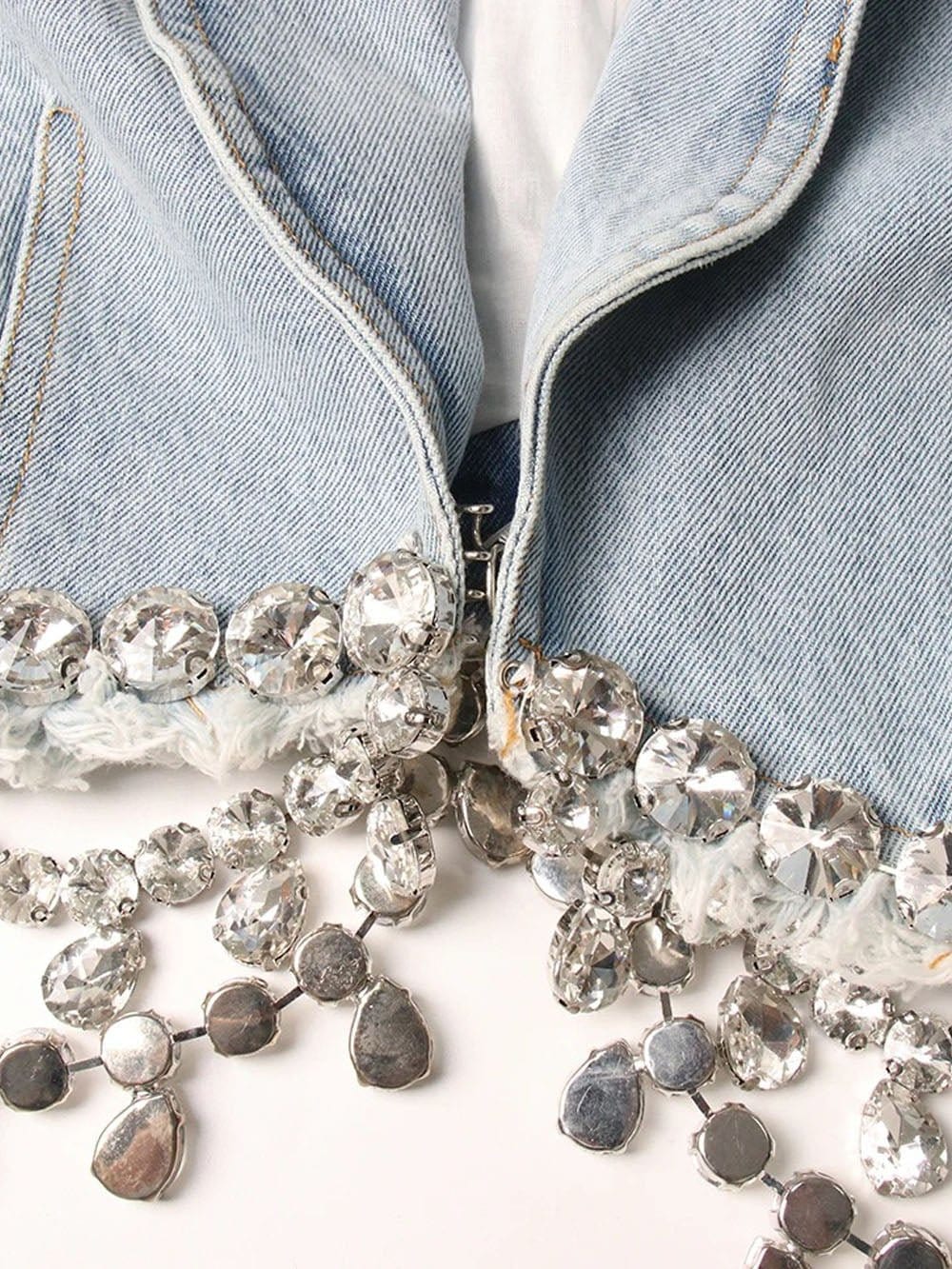 Lyric Diamond Denim Jacket - Fashion Pov