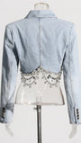 Lyric Diamond Denim Jacket - Fashion Pov
