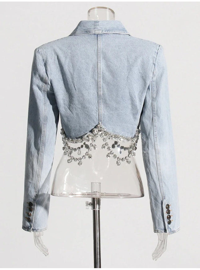 Lyric Diamond Denim Jacket - Fashion Pov