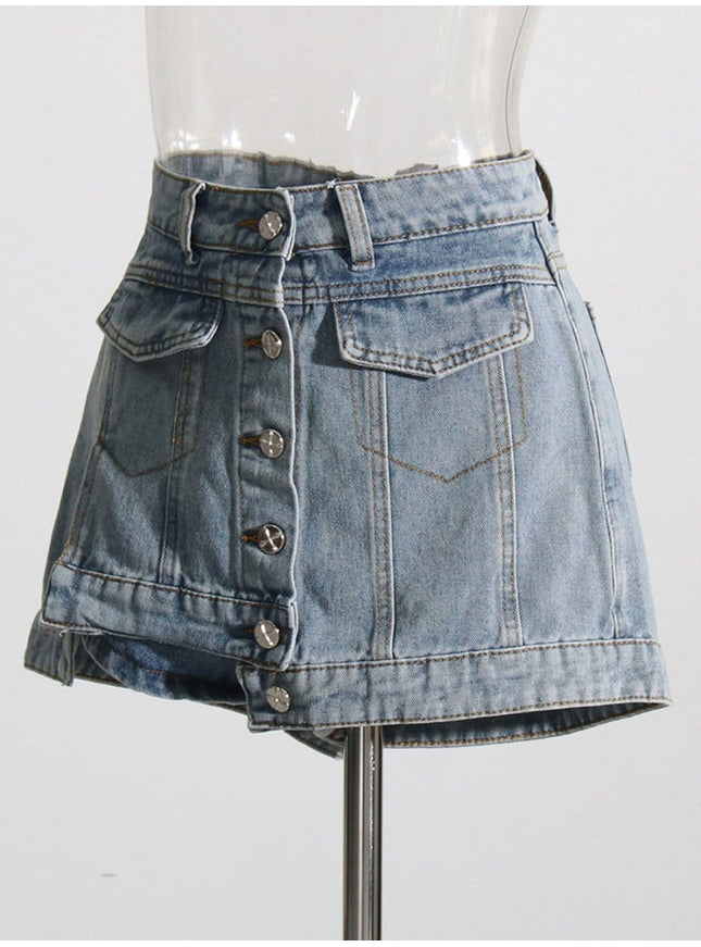 Mabel Button Skirt - Fashion Pov