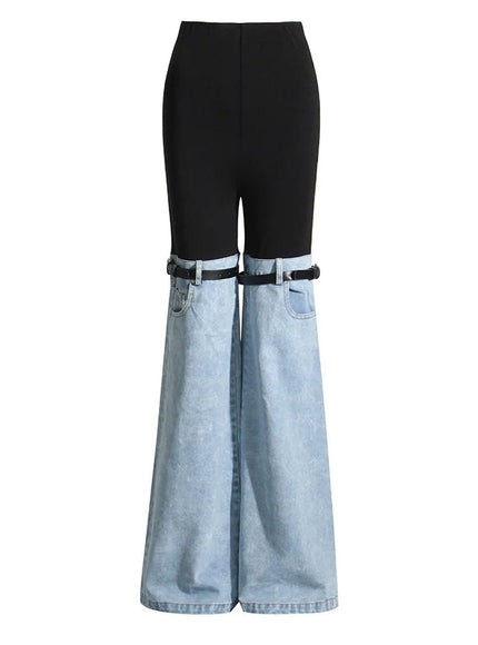 Mansi Denim Hit Wide Leg Pants - Fashion Pov