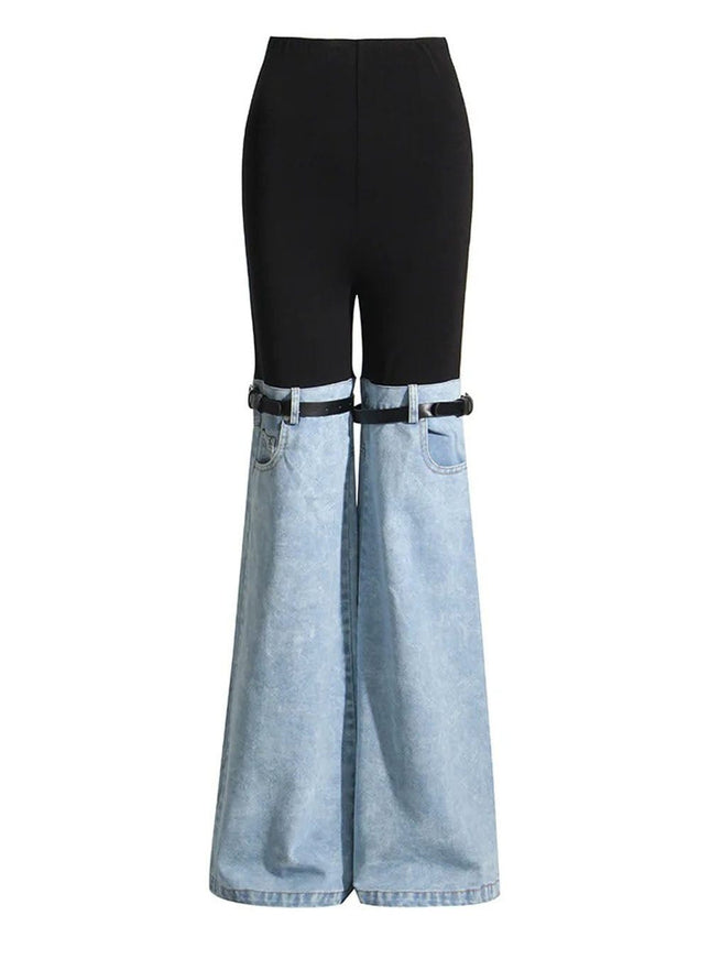 Mansi Denim Hit Wide Leg Pants - Fashion Pov