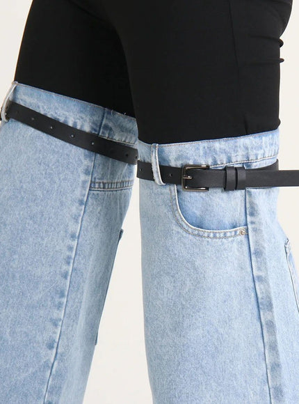 Mansi Denim Hit Wide Leg Pants - Fashion Pov