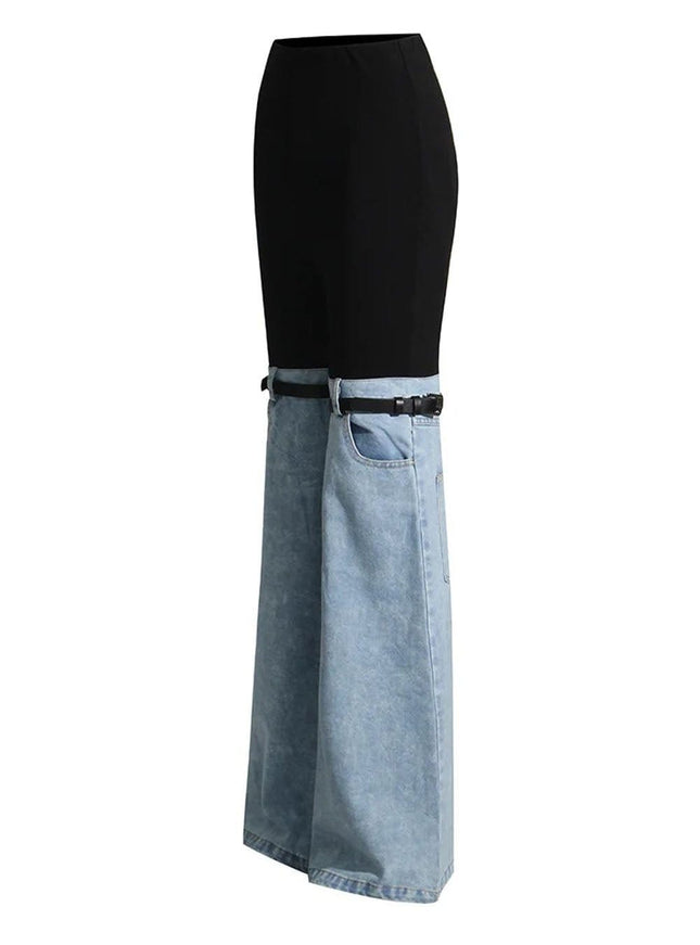 Mansi Denim Hit Wide Leg Pants - Fashion Pov