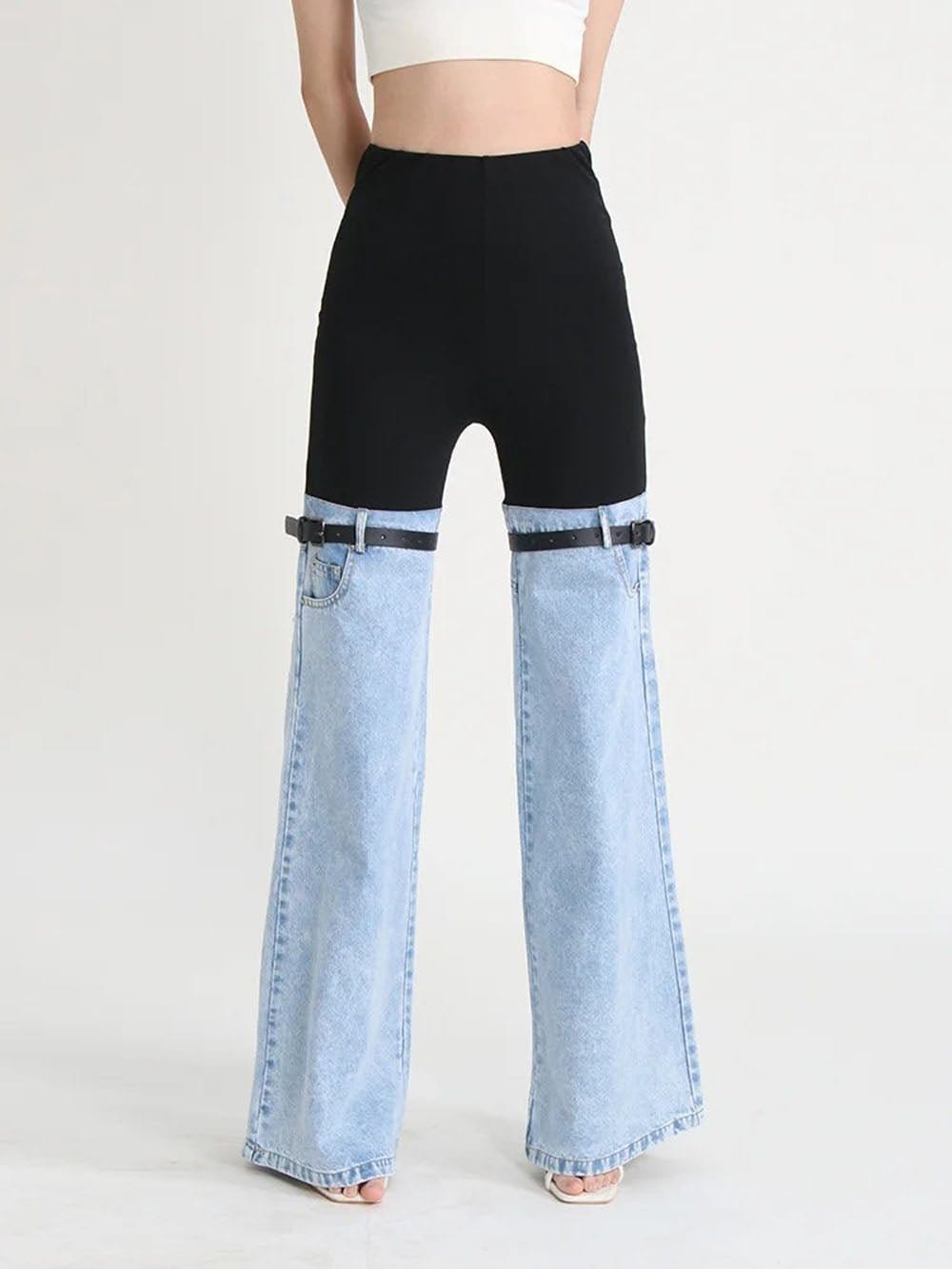 Mansi Denim Hit Wide Leg Pants - Fashion Pov