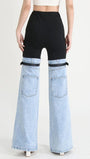 Mansi Denim Hit Wide Leg Pants - Fashion Pov