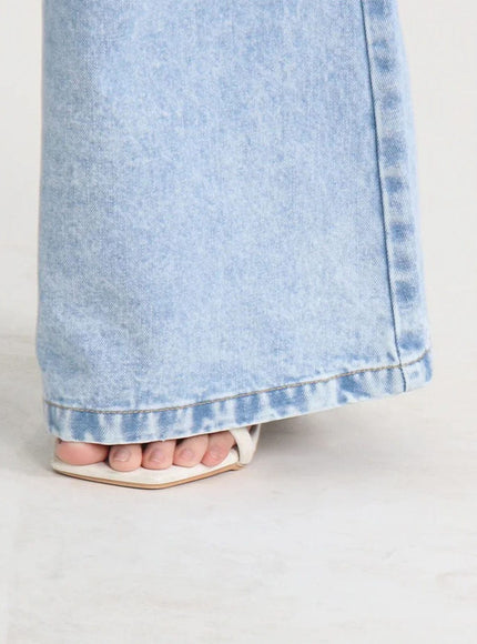 Mansi Denim Hit Wide Leg Pants - Fashion Pov