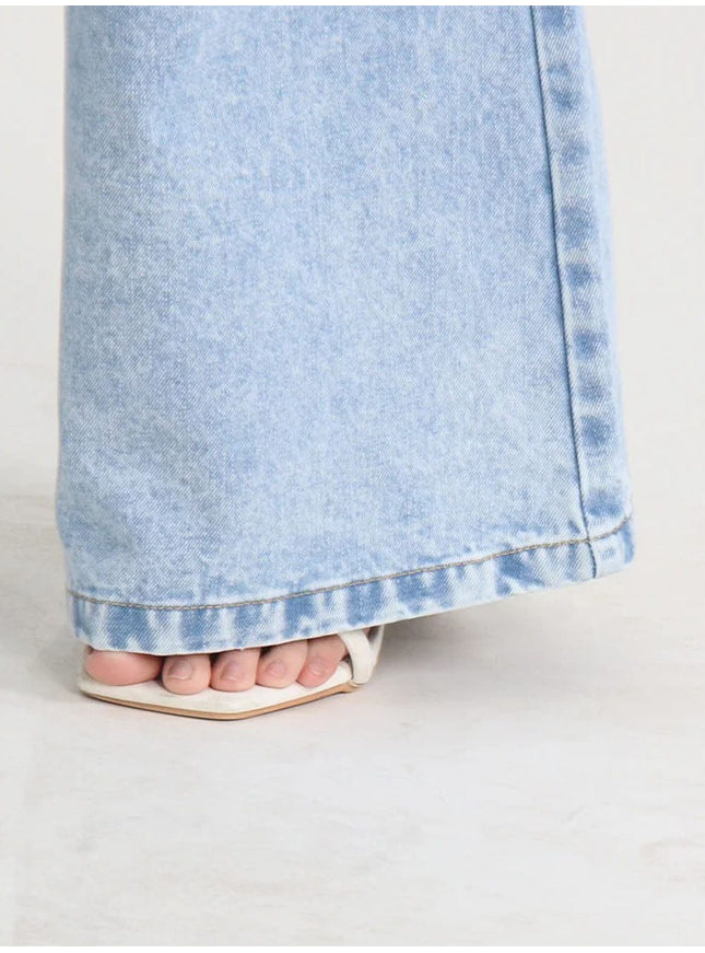 Mansi Denim Hit Wide Leg Pants - Fashion Pov