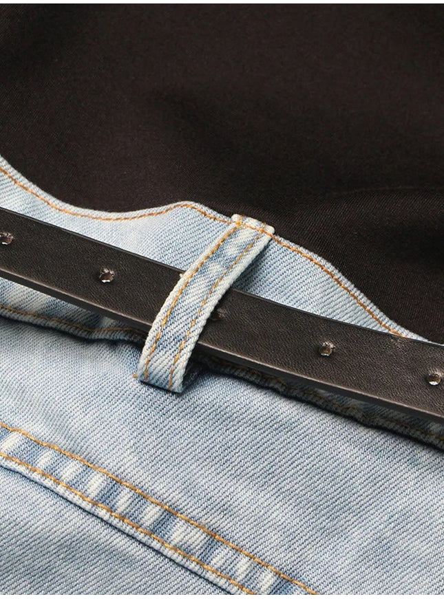 Mansi Denim Hit Wide Leg Pants - Fashion Pov