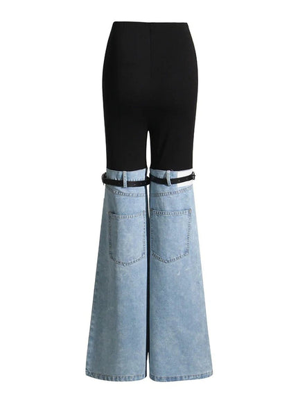 Mansi Denim Hit Wide Leg Pants - Fashion Pov