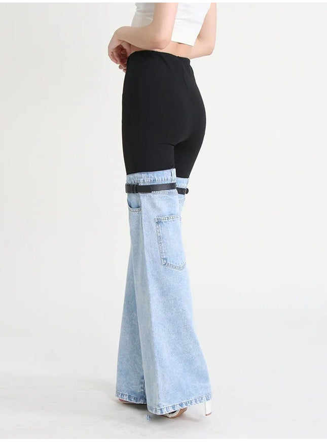 Mansi Denim Hit Wide Leg Pants - Fashion Pov