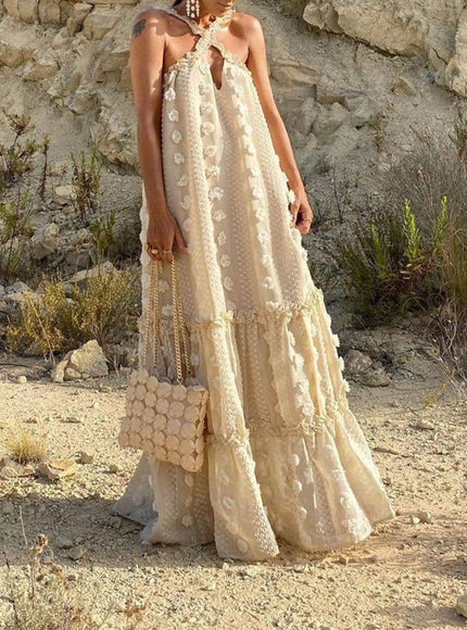 Margot Sleeveless Ruffle Maxi Dress - Fashion Pov