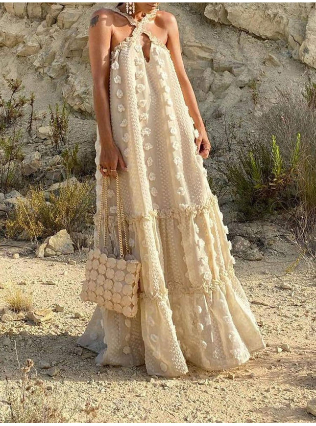 Margot Sleeveless Ruffle Maxi Dress - Fashion Pov
