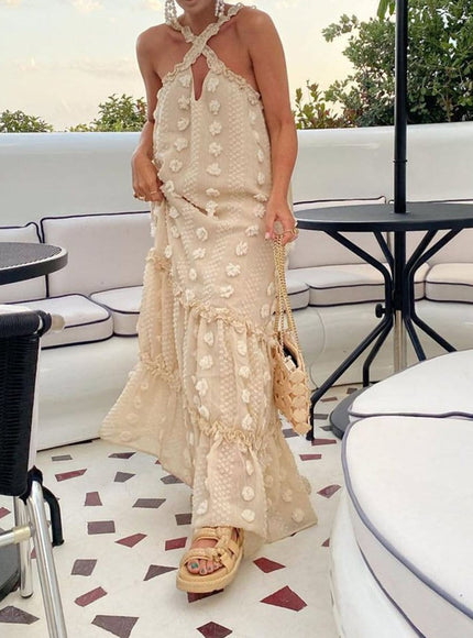 Margot Sleeveless Ruffle Maxi Dress - Fashion Pov