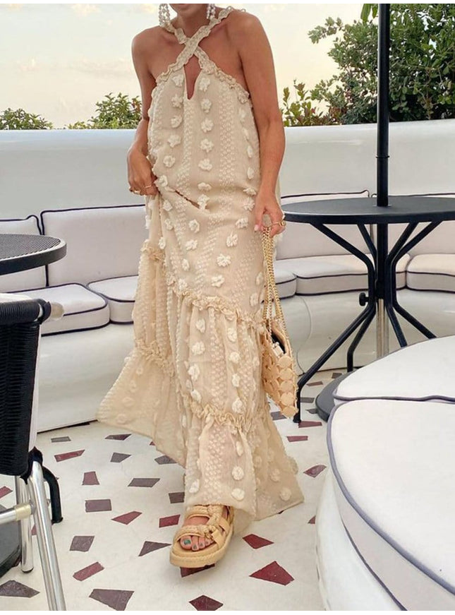 Margot Sleeveless Ruffle Maxi Dress - Fashion Pov