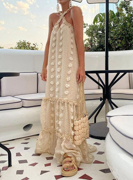 Margot Sleeveless Ruffle Maxi Dress - Fashion Pov