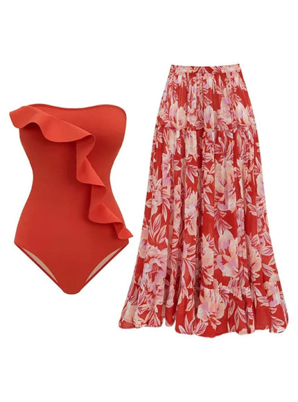 Mikayla Swimsuit & Skirt Set - Fashion Pov