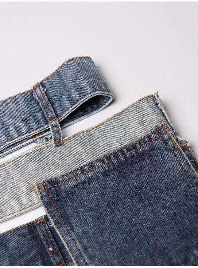 Miles Hollow Out Denim Skirt - Fashion Pov