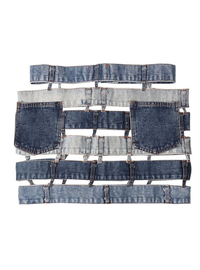 Miles Hollow Out Denim Skirt - Fashion Pov