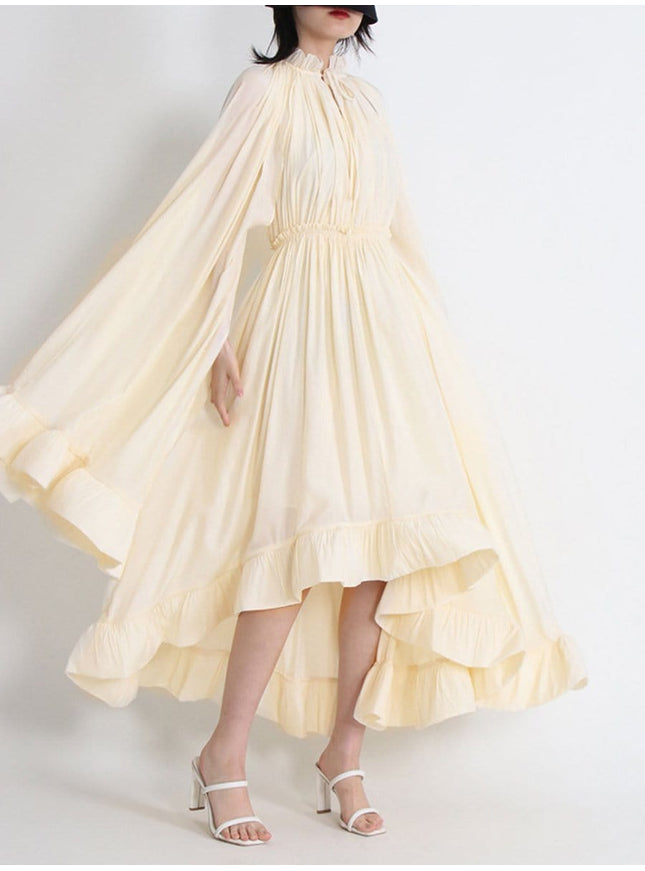 Naomi Ruffle Midi Dress - Fashion Pov