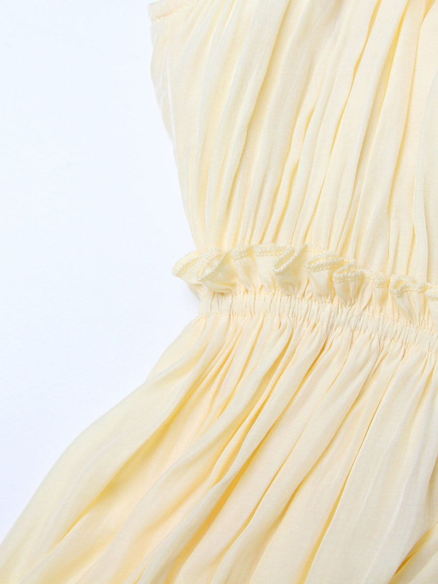 Naomi Ruffle Midi Dress - Fashion Pov