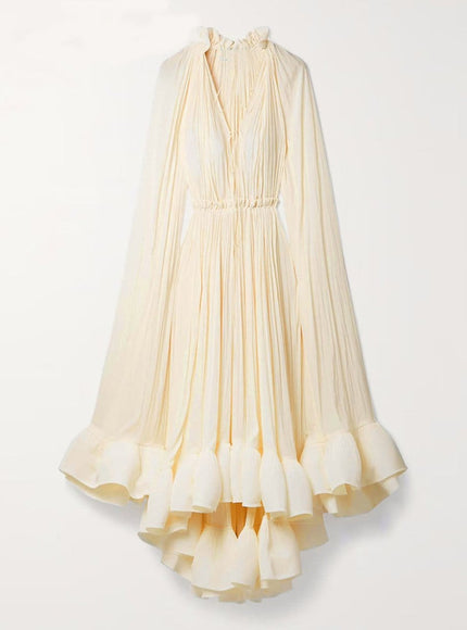 Naomi Ruffle Midi Dress - Fashion Pov