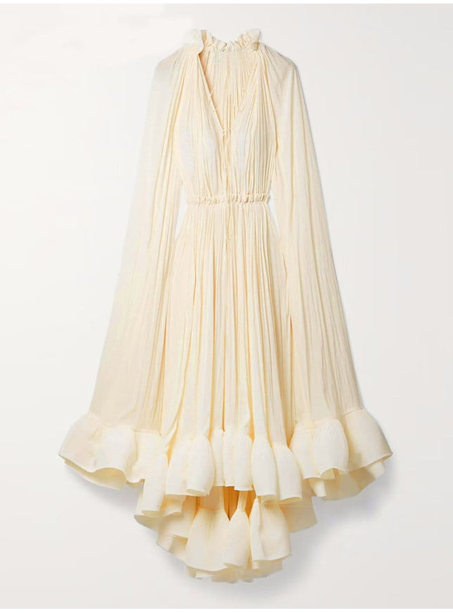 Naomi Ruffle Midi Dress - Fashion Pov
