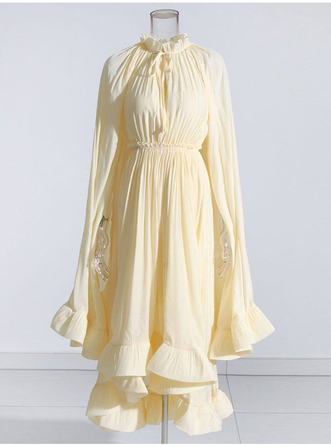 Naomi Ruffle Midi Dress - Fashion Pov