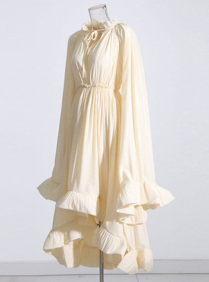 Naomi Ruffle Midi Dress - Fashion Pov