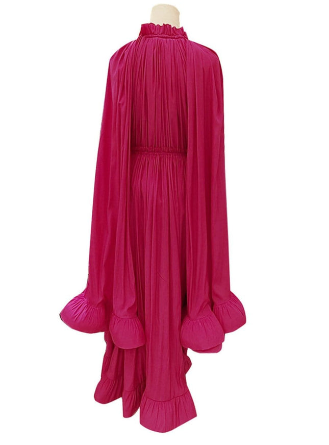 Naomi Ruffle Midi Dress - Fashion Pov