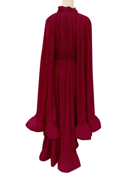 Naomi Ruffle Midi Dress - Fashion Pov