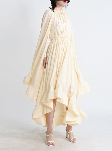 Naomi Ruffle Midi Dress - Fashion Pov