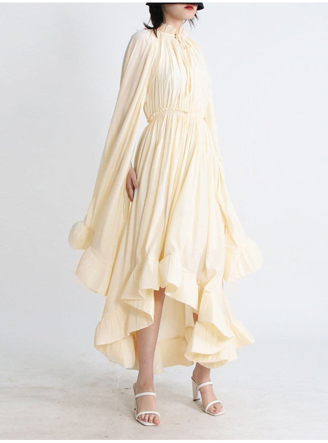 Naomi Ruffle Midi Dress - Fashion Pov