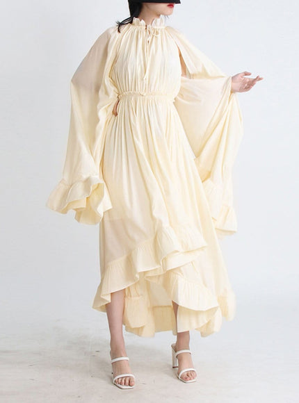 Naomi Ruffle Midi Dress - Fashion Pov
