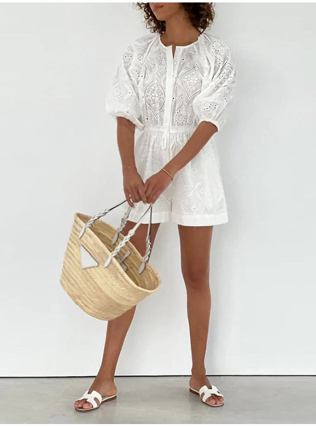 Nellie Hollow Out Playsuit - Fashion Pov