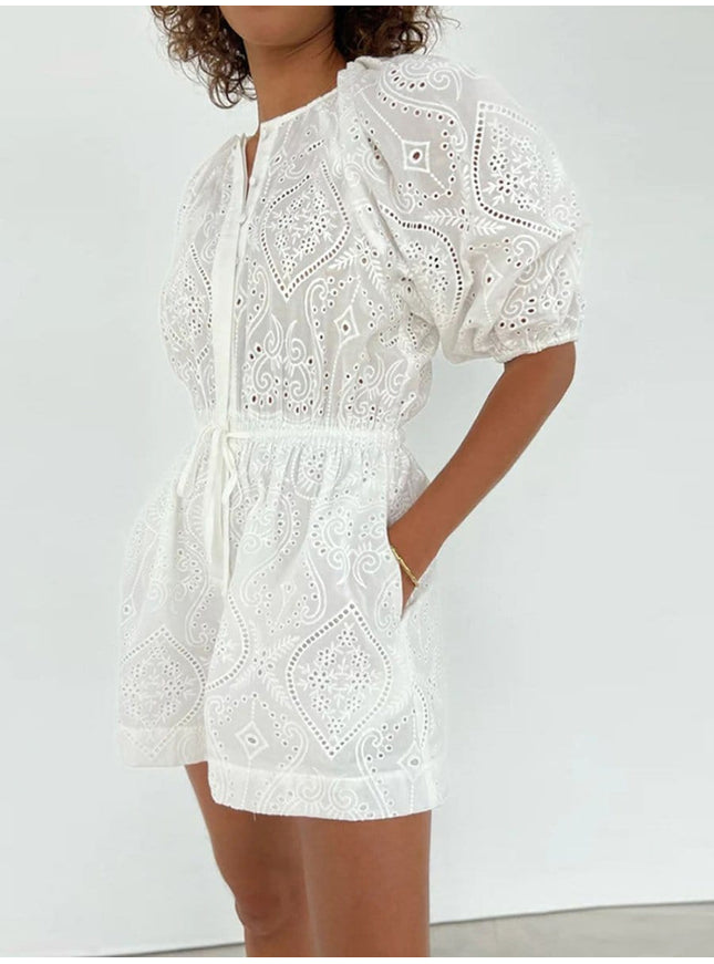 Nellie Hollow Out Playsuit - Fashion Pov