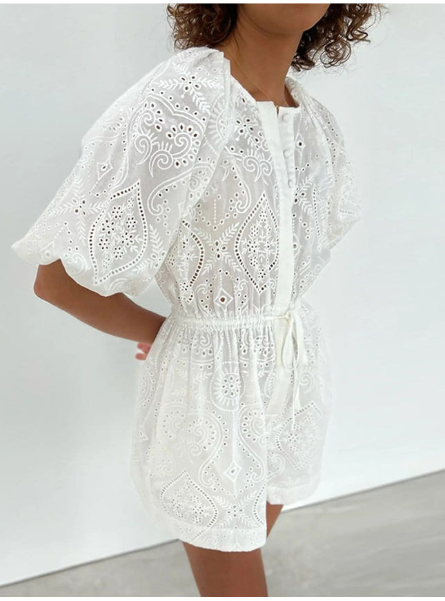 Nellie Hollow Out Playsuit - Fashion Pov