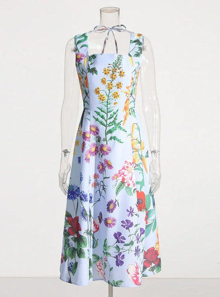 Nevaeh Square Sleeveless Midi Dress - Fashion Pov