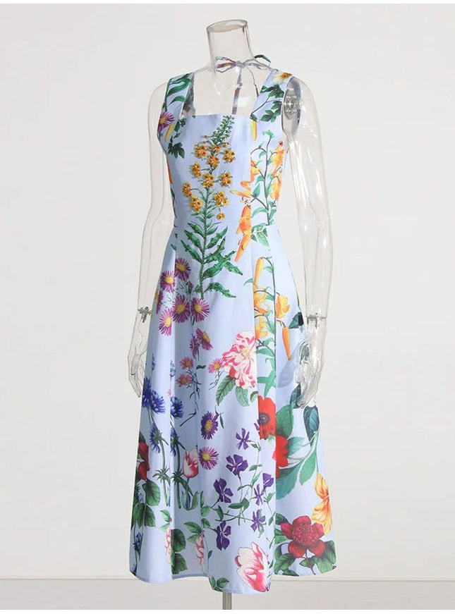 Nevaeh Square Sleeveless Midi Dress - Fashion Pov