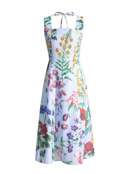 Nevaeh Square Sleeveless Midi Dress - Fashion Pov