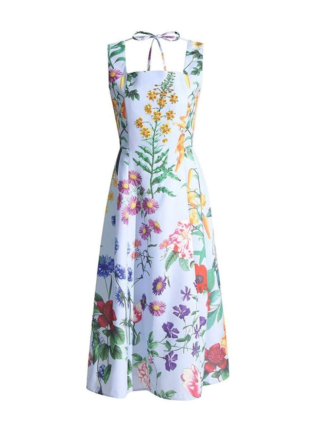 Nevaeh Square Sleeveless Midi Dress - Fashion Pov