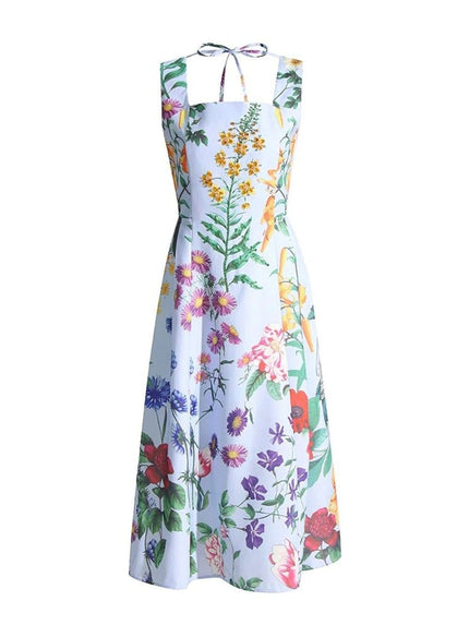 Nevaeh Square Sleeveless Midi Dress - Fashion Pov