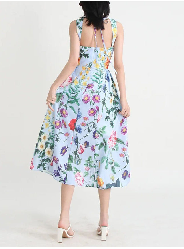 Nevaeh Square Sleeveless Midi Dress - Fashion Pov