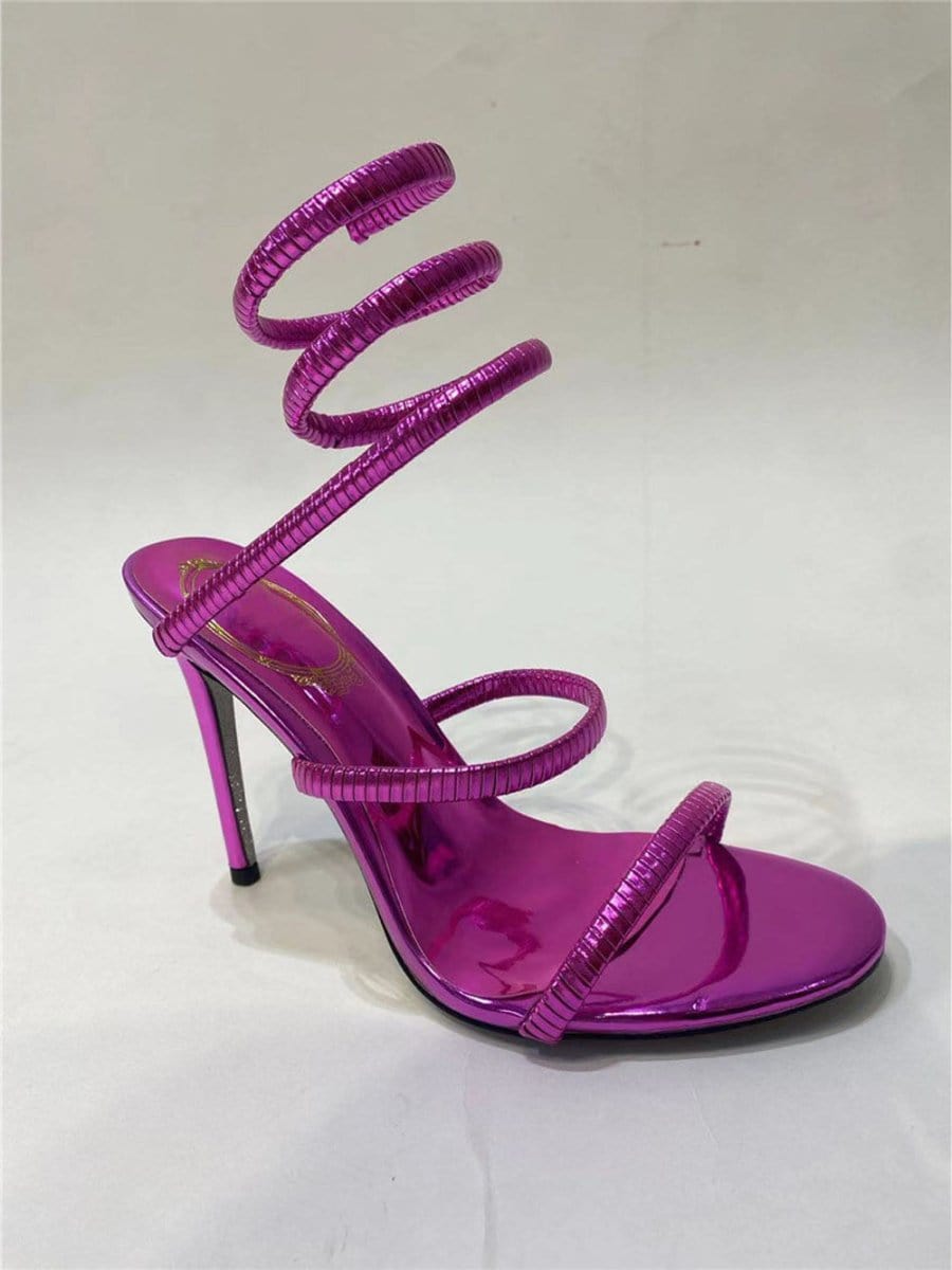 Nia Ankle Snake Strap Heel - Fashion Pov