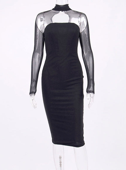Noelle Hollow Out Bodycon Midi Dress - Fashion Pov