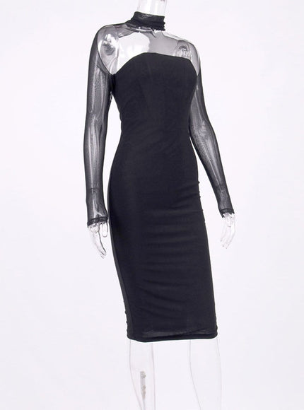 Noelle Hollow Out Bodycon Midi Dress - Fashion Pov