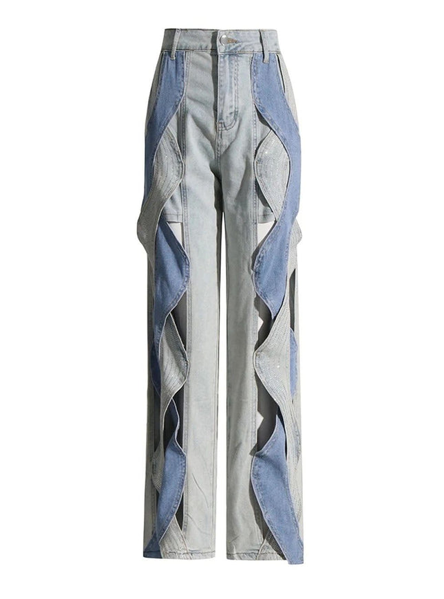 Odette Hollow Out Denim Pant - Fashion Pov