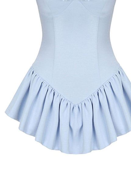 Olivia Sleeveless Playsuit Mini Dress - Fashion Pov