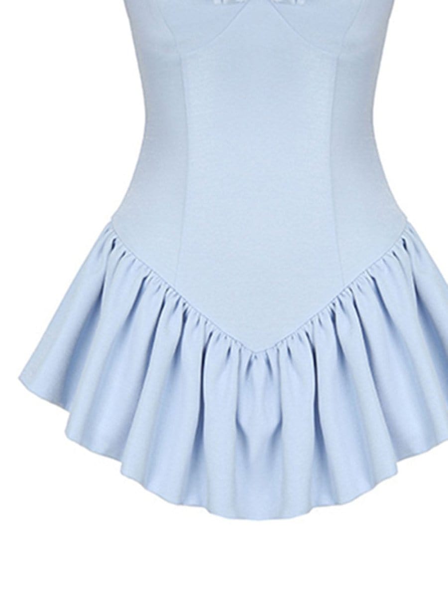 Olivia Sleeveless Playsuit Mini Dress - Fashion Pov