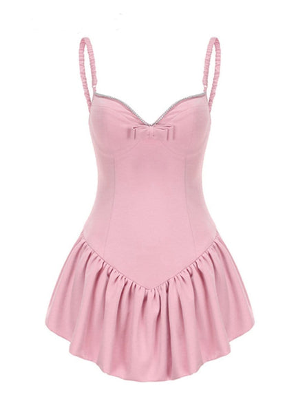 Olivia Sleeveless Playsuit Mini Dress - Fashion Pov